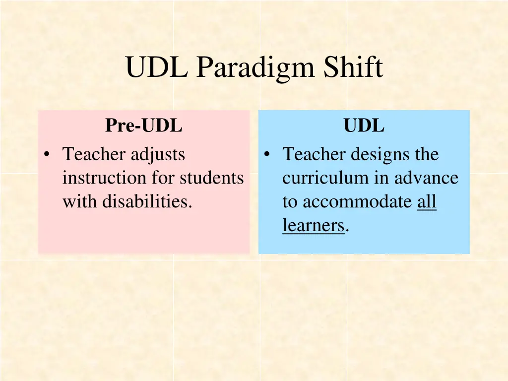 udl paradigm shift 2