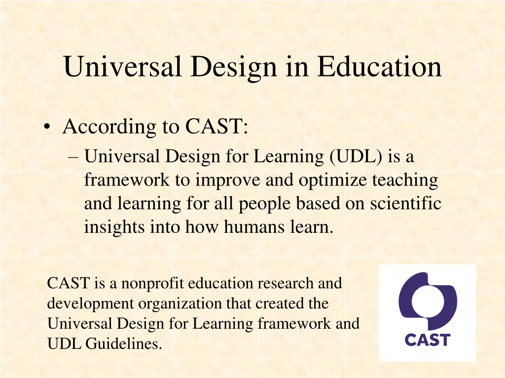 universal design in education