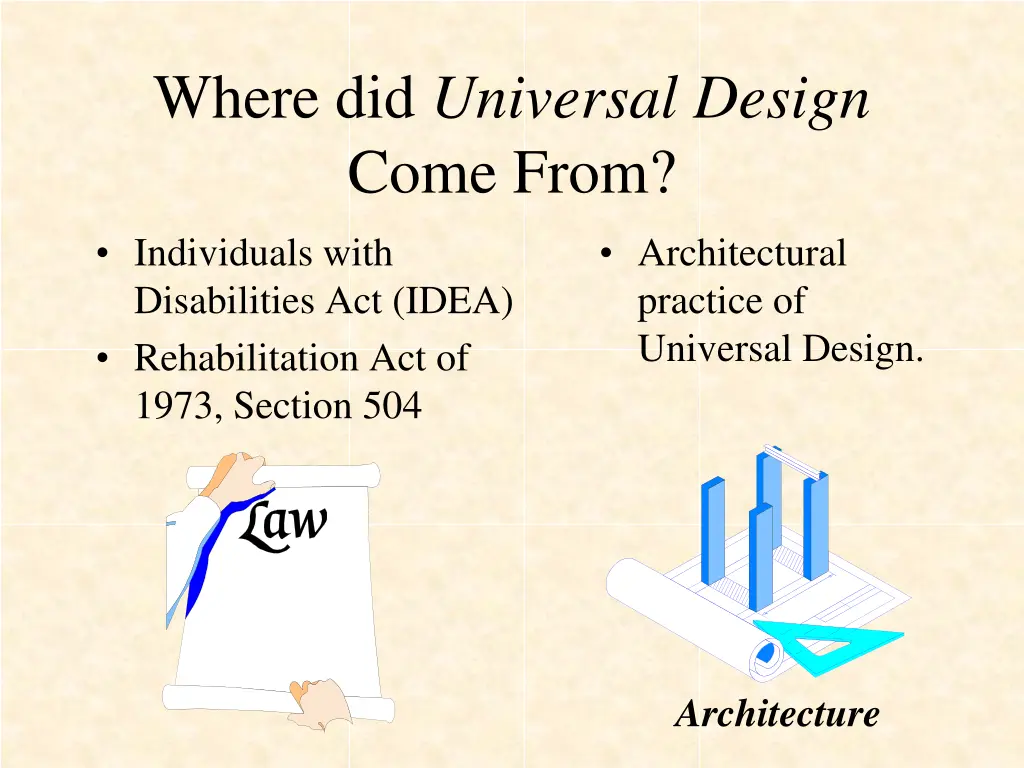 where did universal design come from