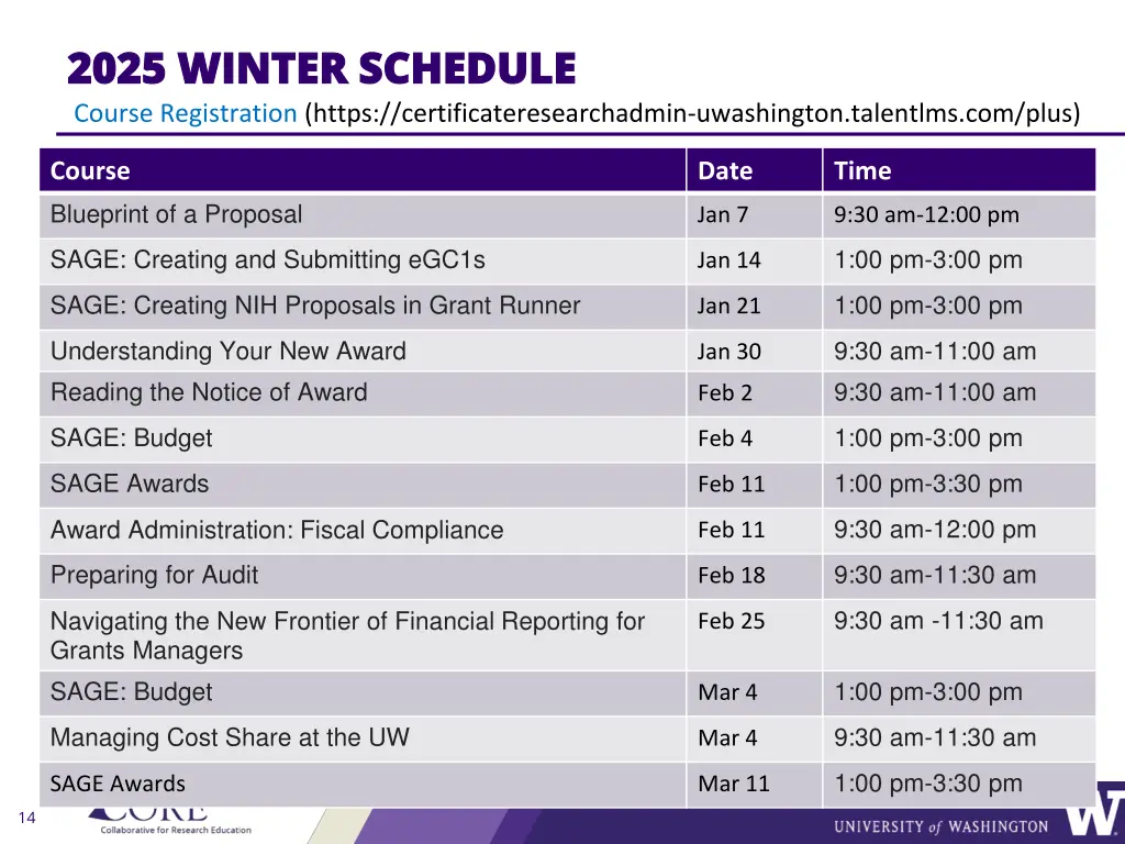 2025 winter schedule 2025 winter schedule course