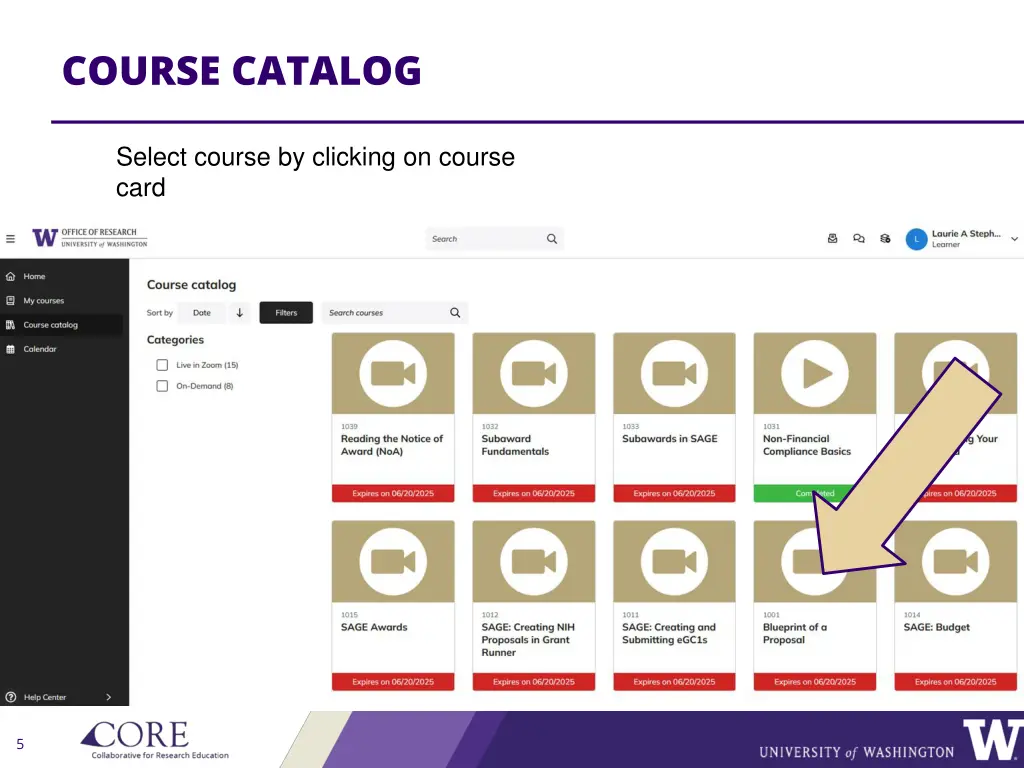 course catalog