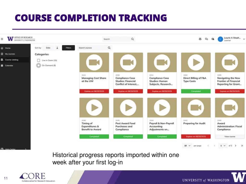 course completion tracking course completion