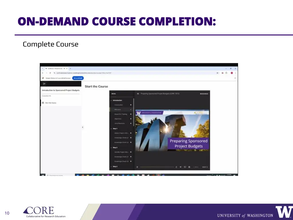 on on demand course completion demand course