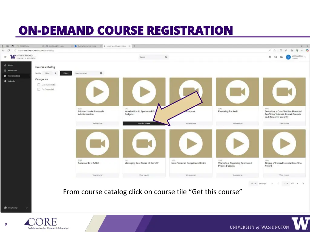on on demand course registration demand course