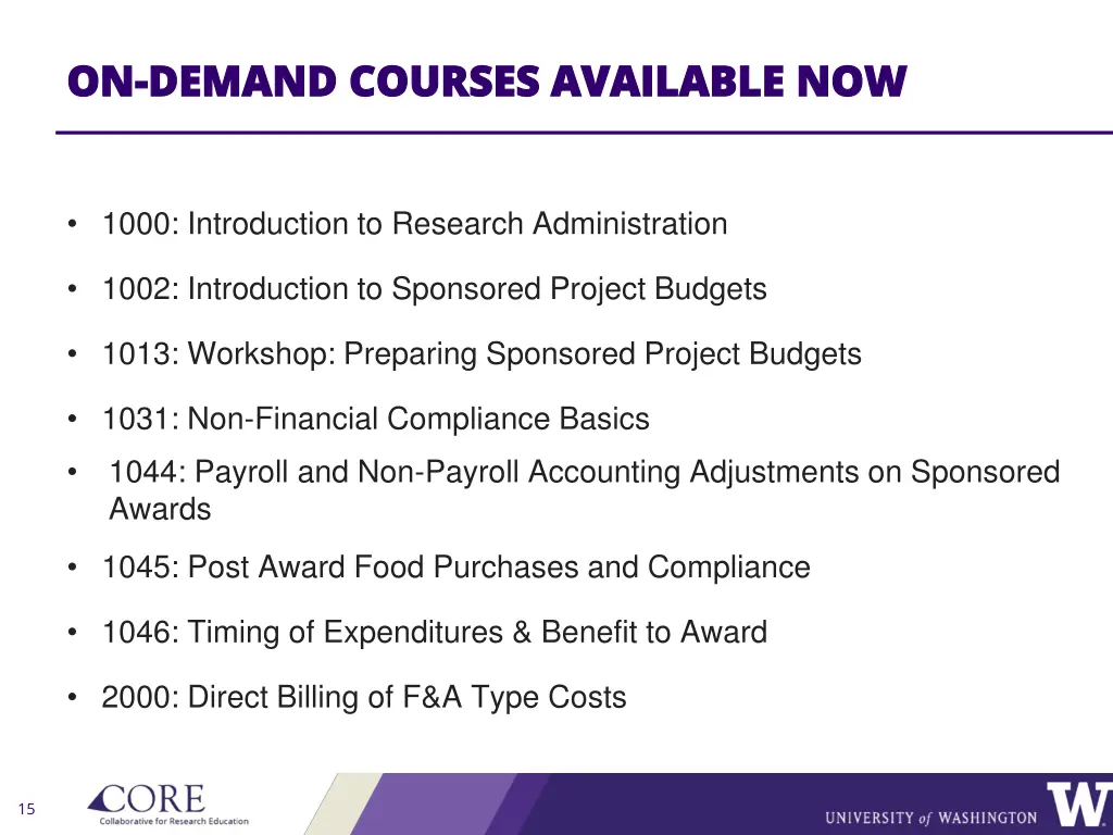 on on demand courses available now demand courses