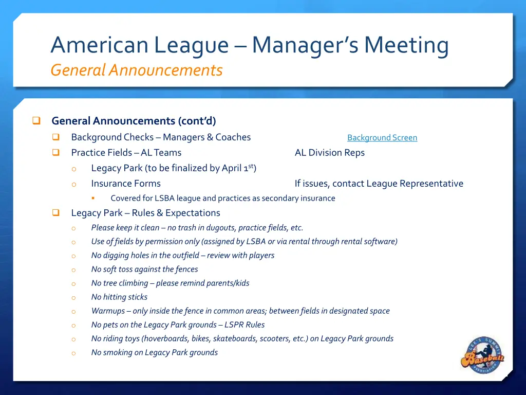 american league manager s meeting general 1