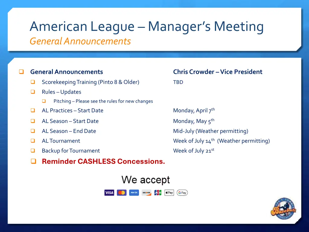 american league manager s meeting general
