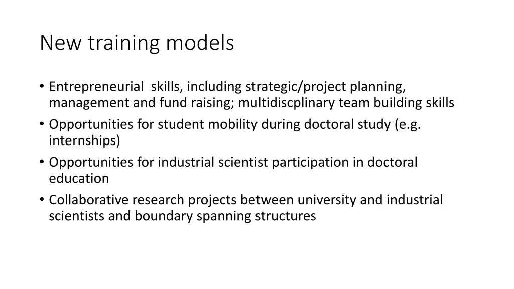 new training models