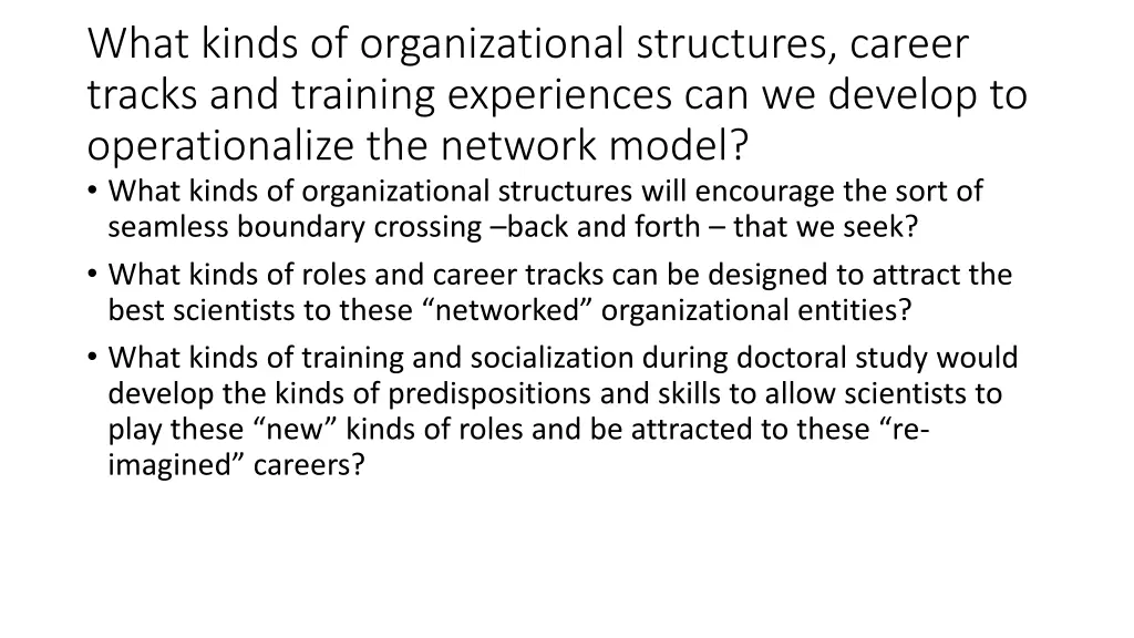 what kinds of organizational structures career