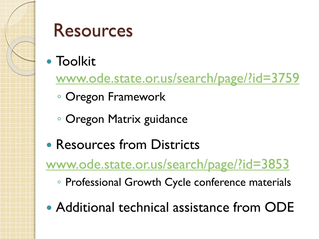 resources