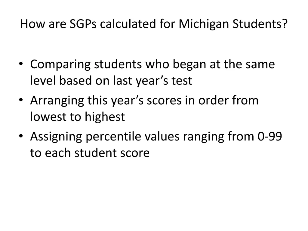 how are sgps calculated for michigan students