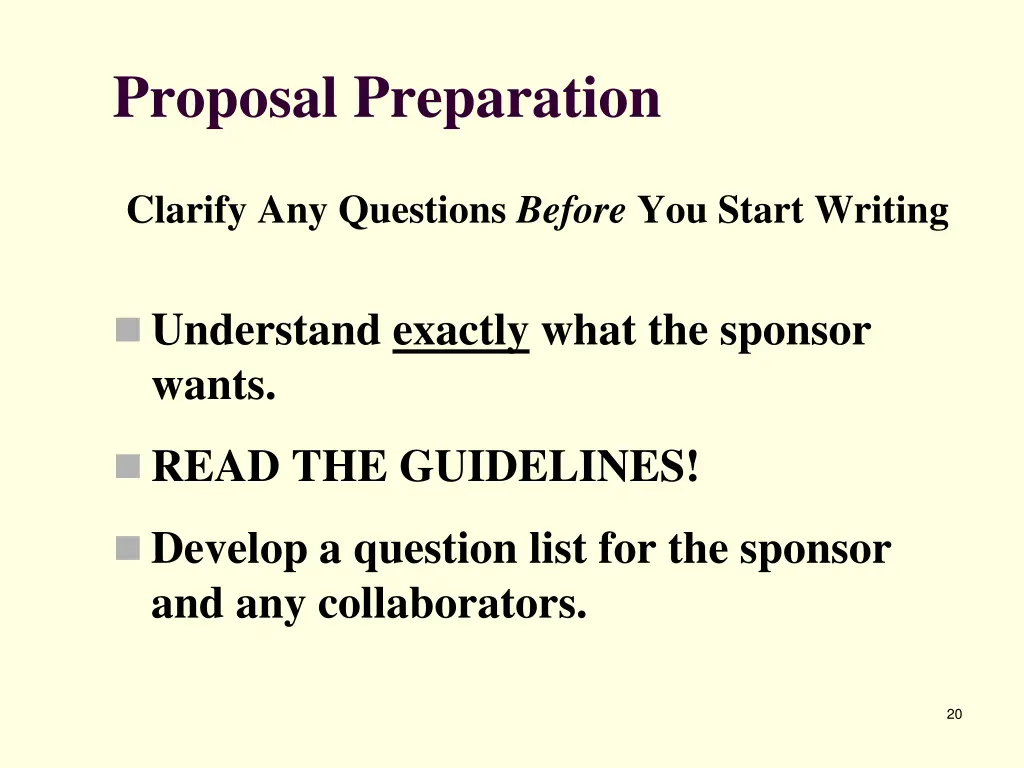 proposal preparation 15