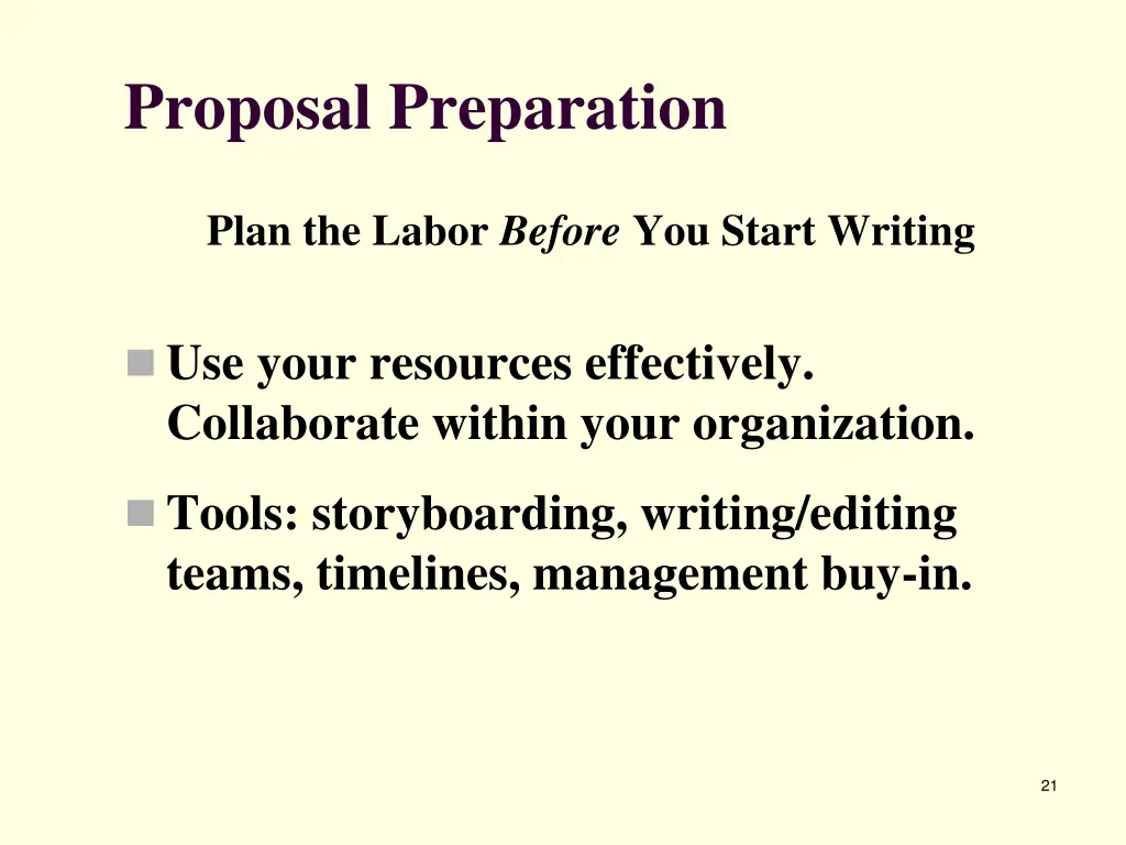 proposal preparation 16