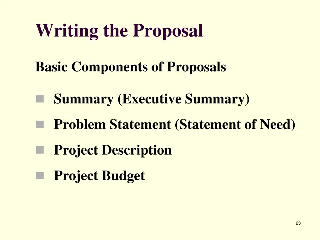 writing the proposal 1
