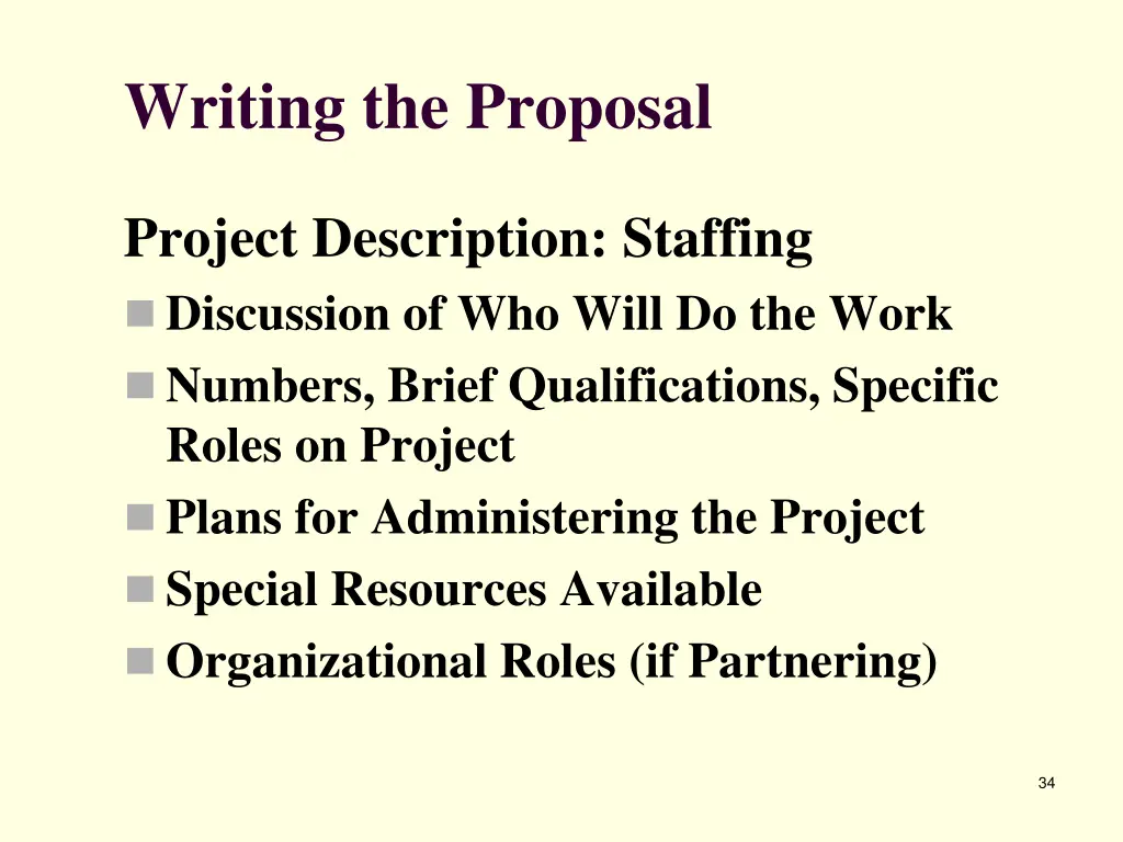 writing the proposal 12