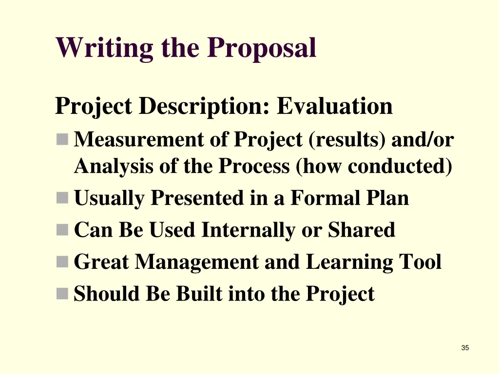 writing the proposal 13