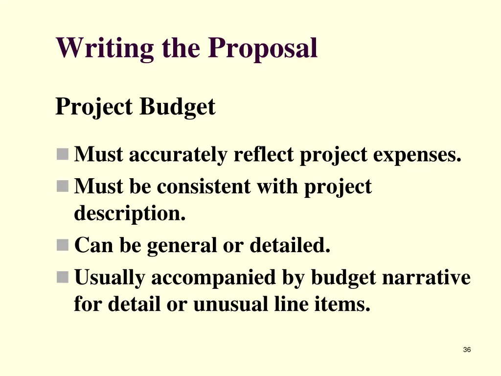writing the proposal 14
