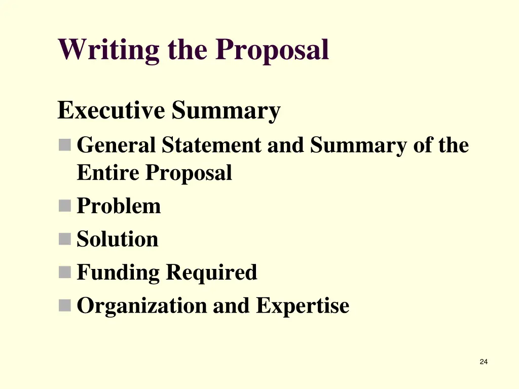 writing the proposal 2