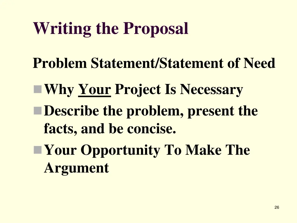 writing the proposal 4