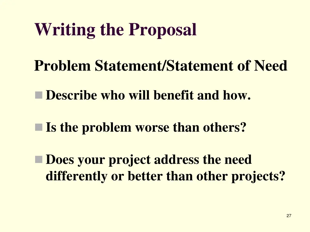 writing the proposal 5