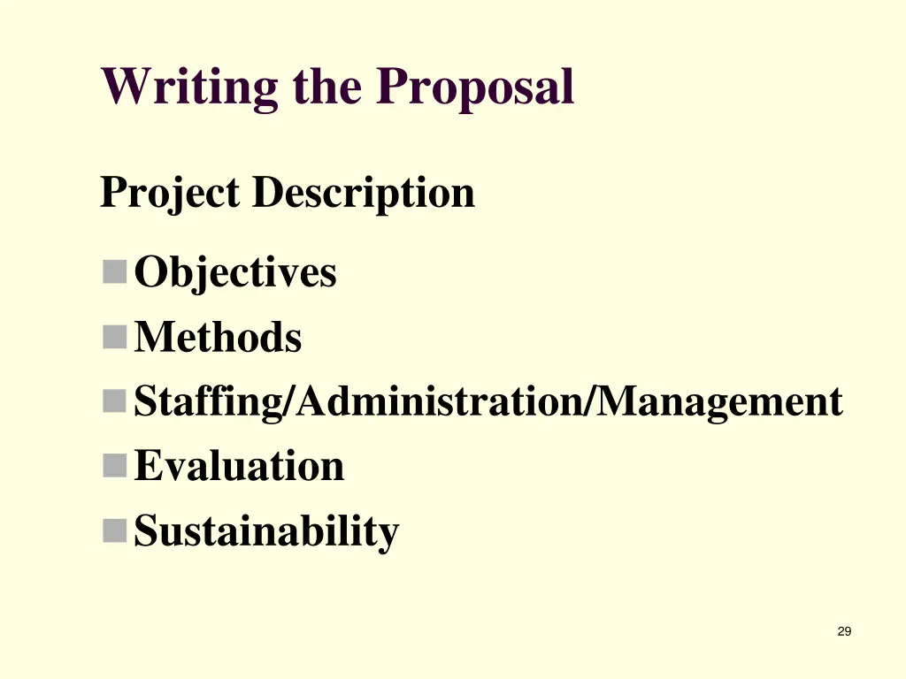 writing the proposal 7