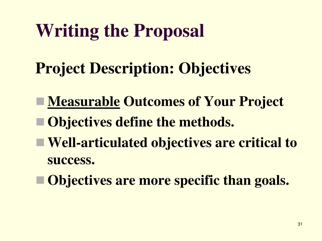 writing the proposal 9