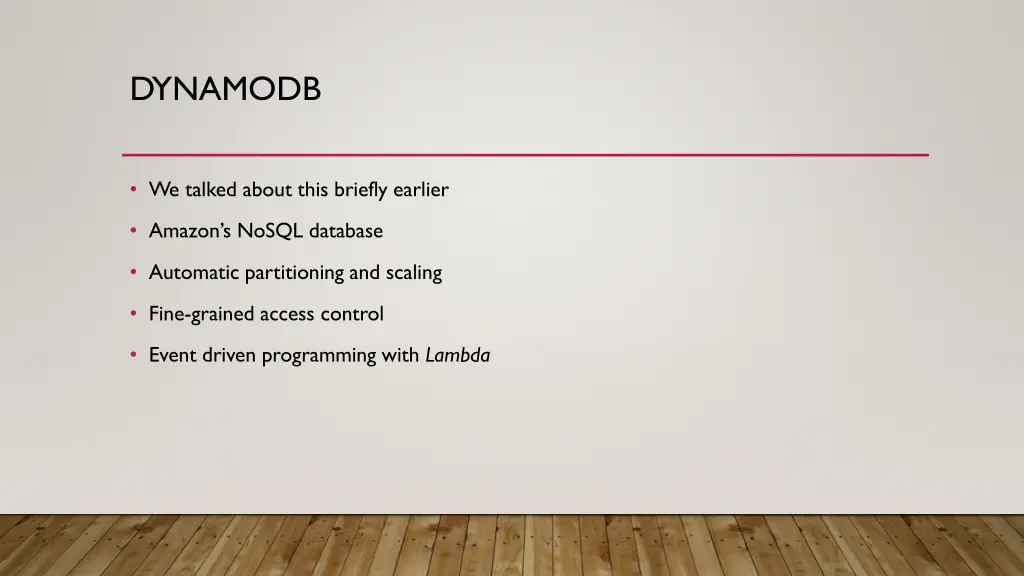 dynamodb