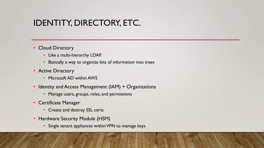 identity directory etc