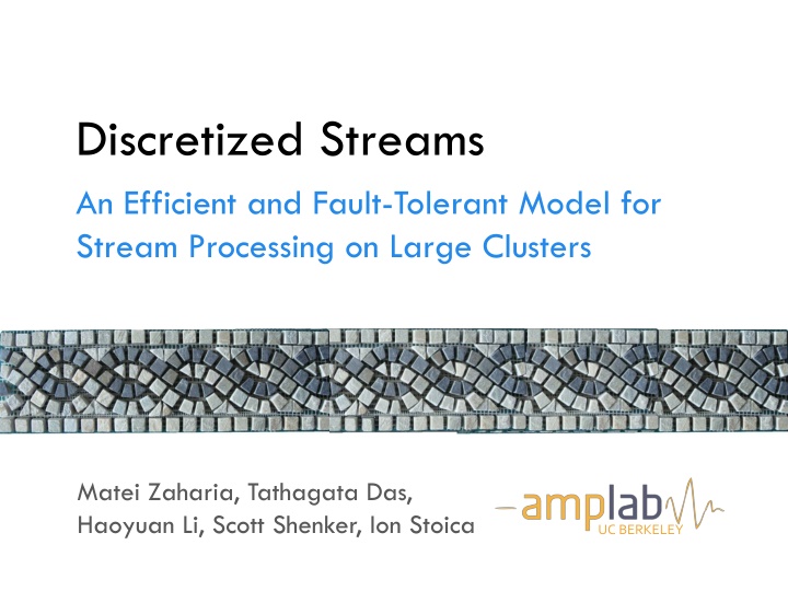 discretized streams an efficient and fault