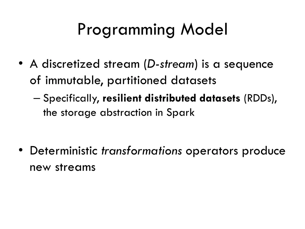 programming model