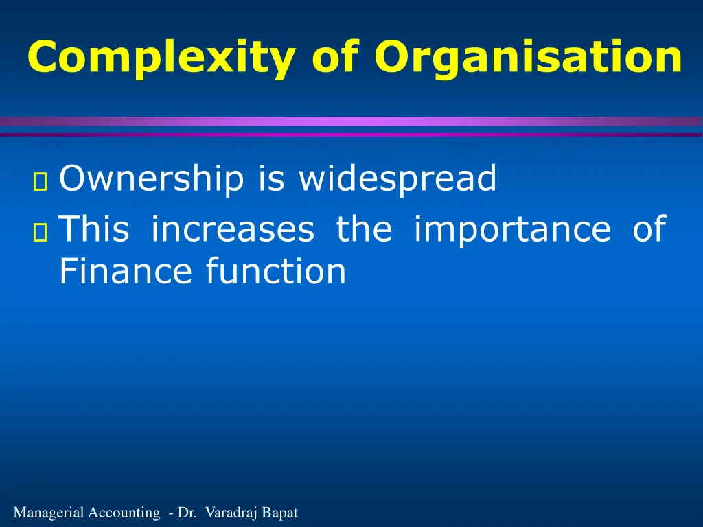 complexity of organisation 1