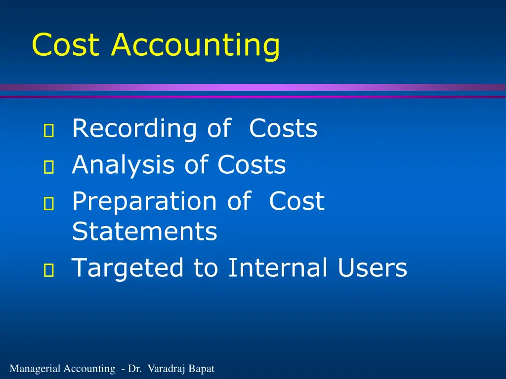 cost accounting