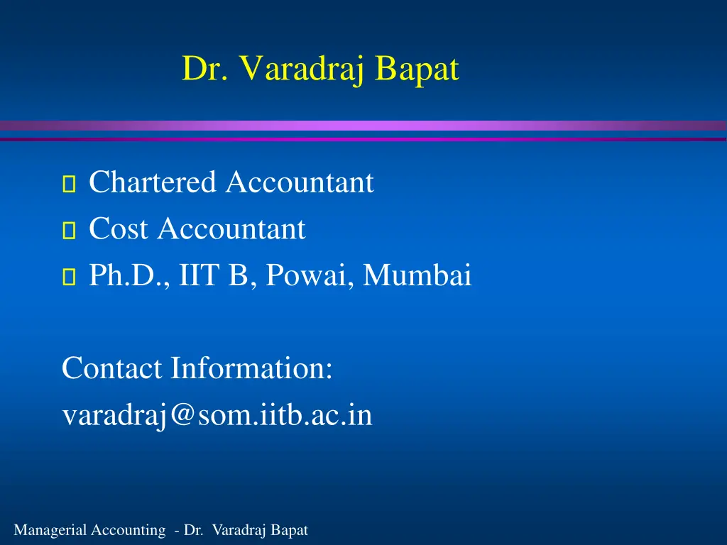 dr varadraj bapat