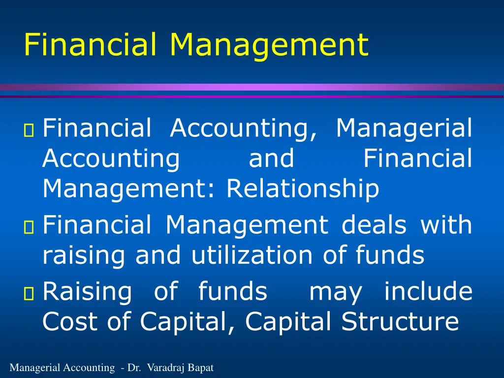 financial management