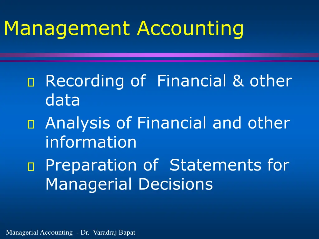 management accounting