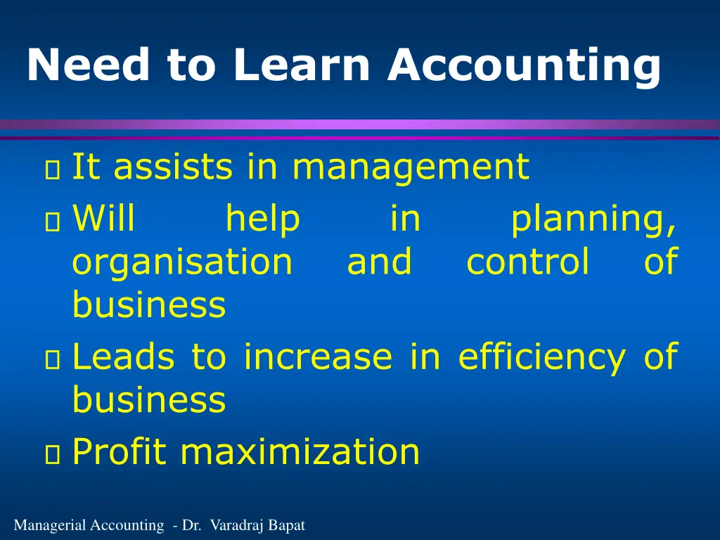 need to learn accounting