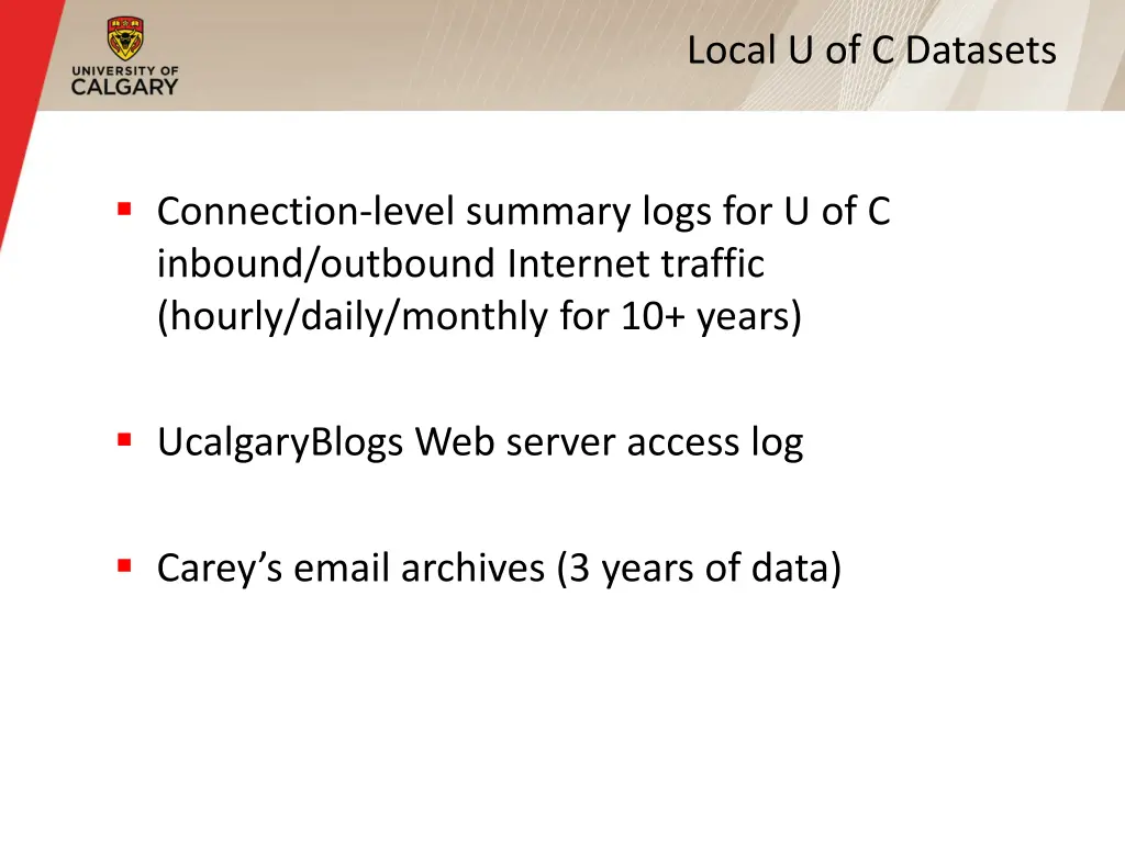 local u of c datasets