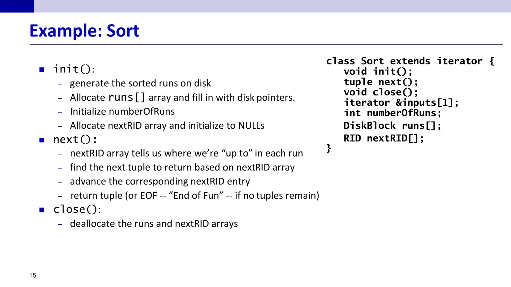 example sort