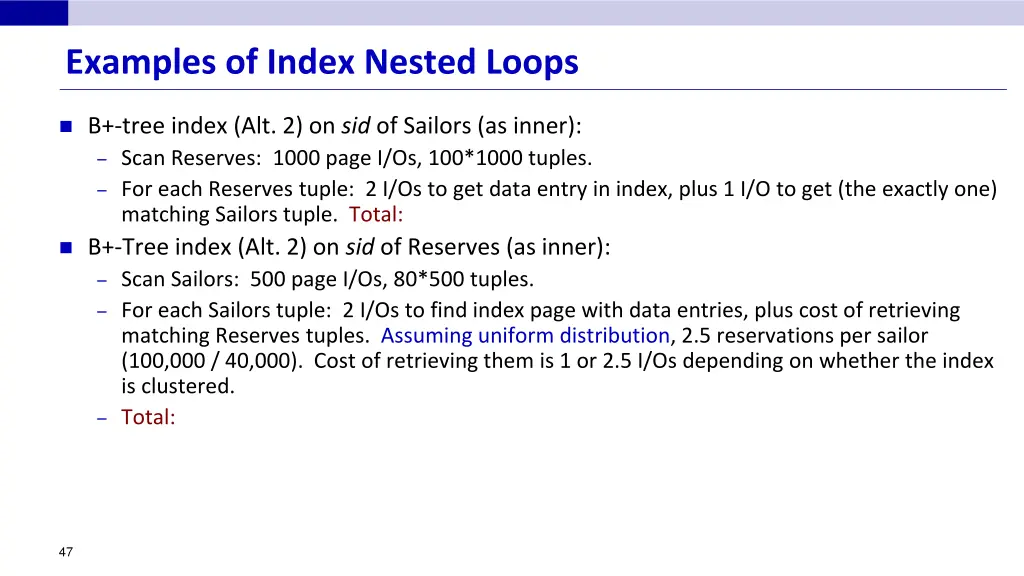 examples of index nested loops