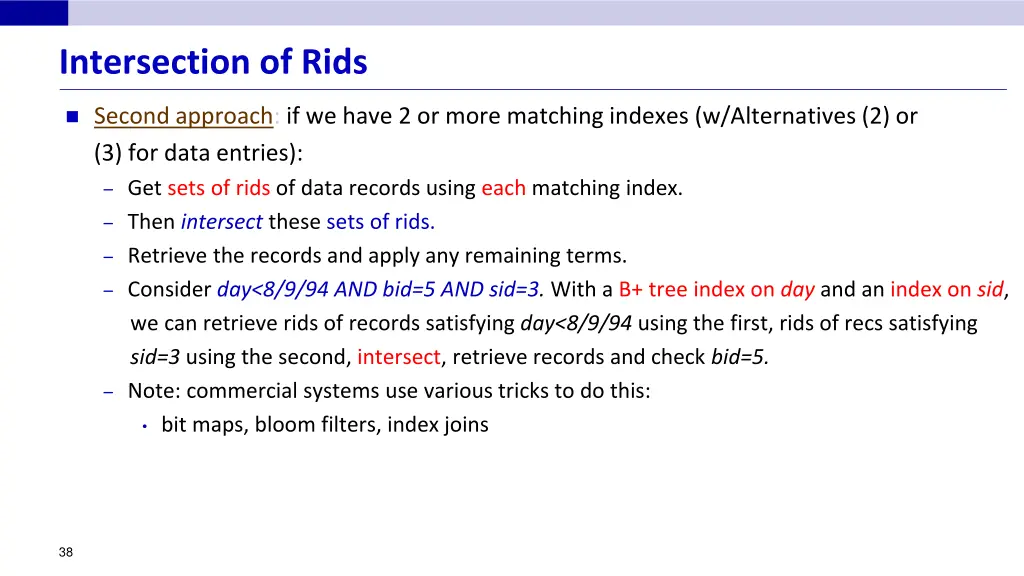 intersection of rids