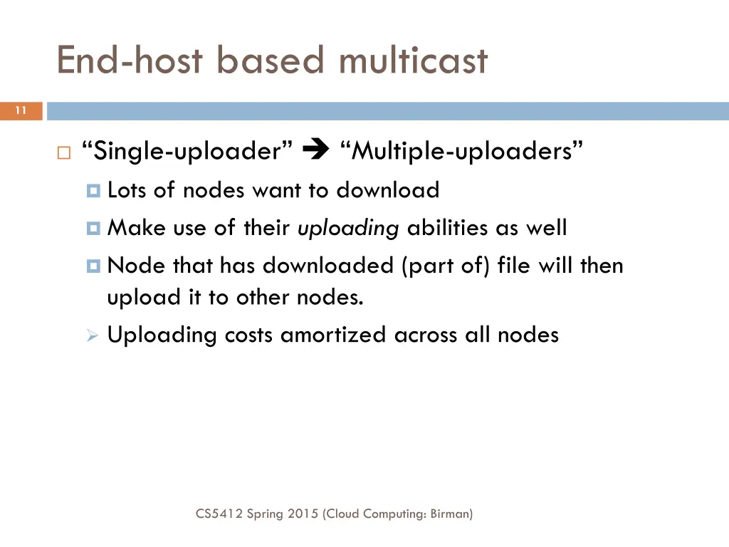 end host based multicast 1