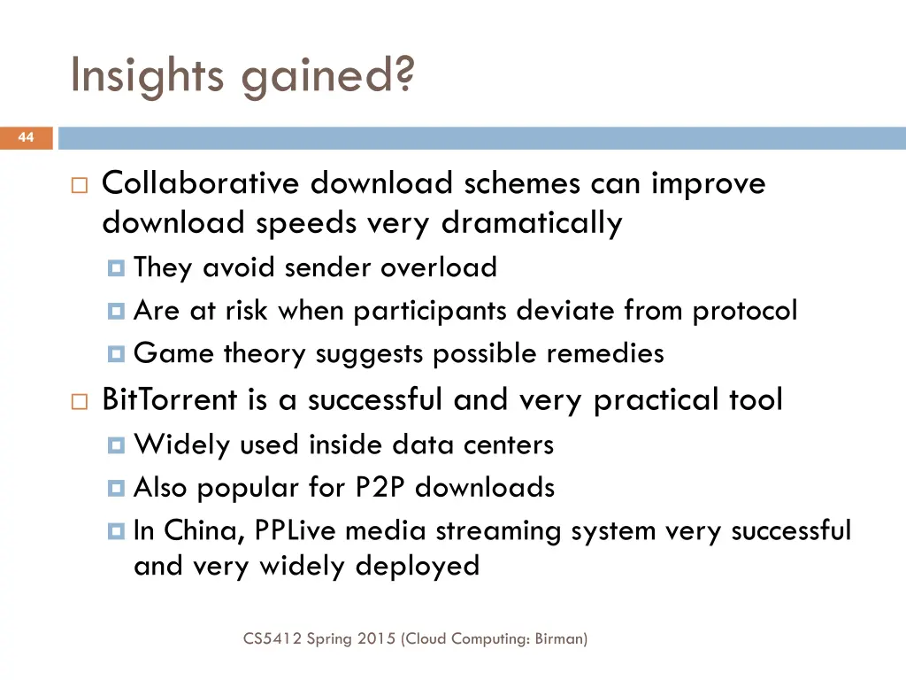 insights gained