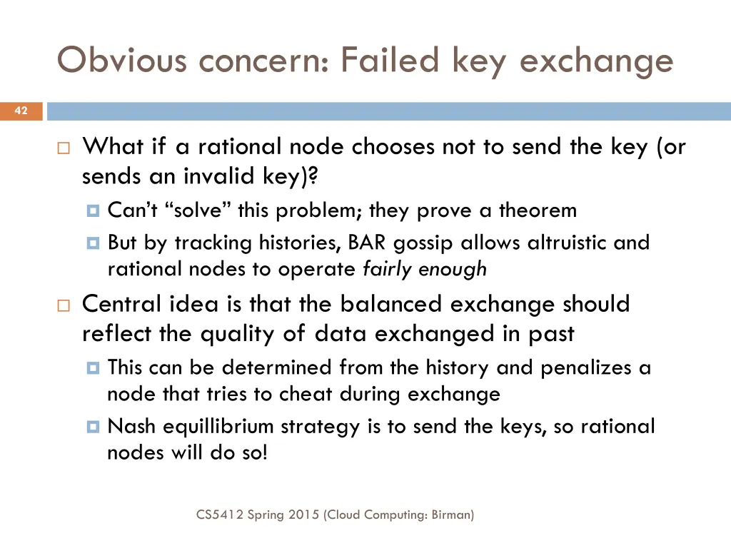 obvious concern failed key exchange