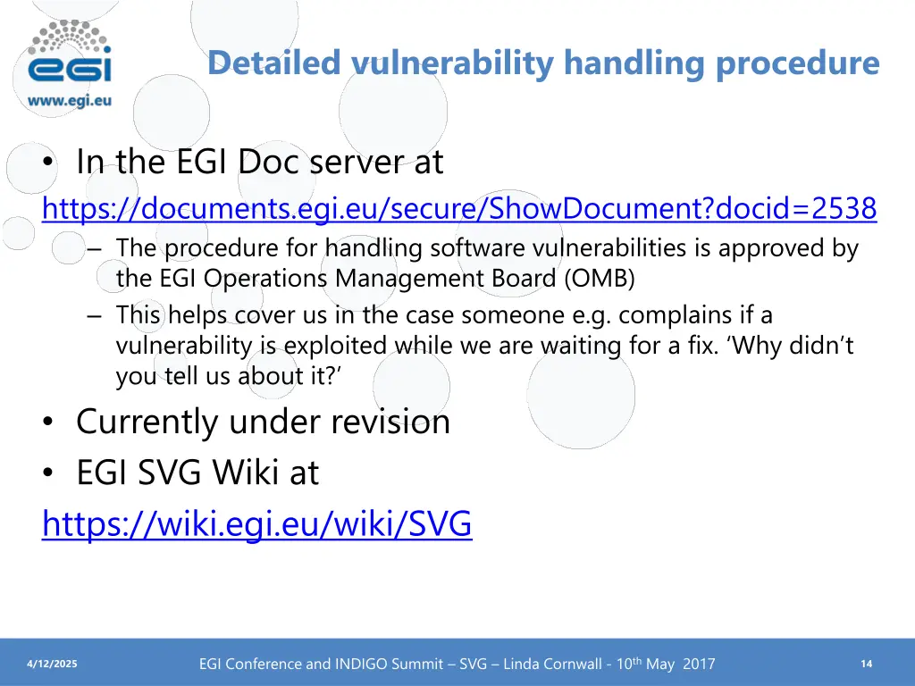 detailed vulnerability handling procedure