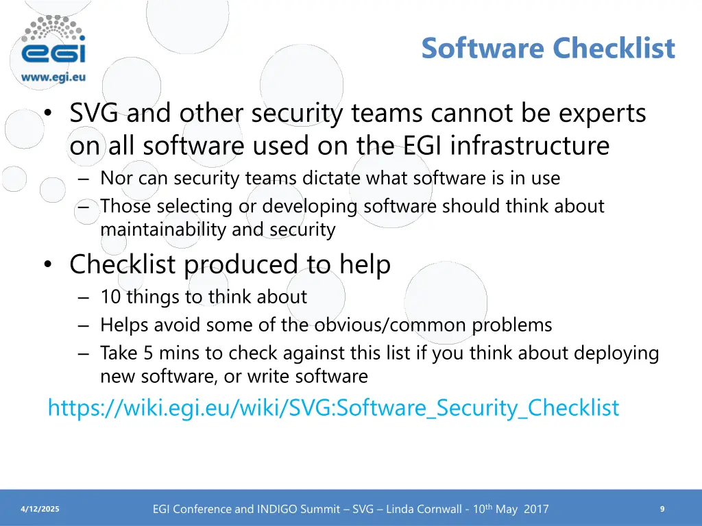 software checklist