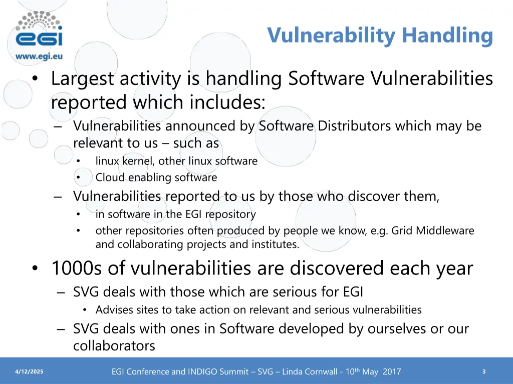 vulnerability handling