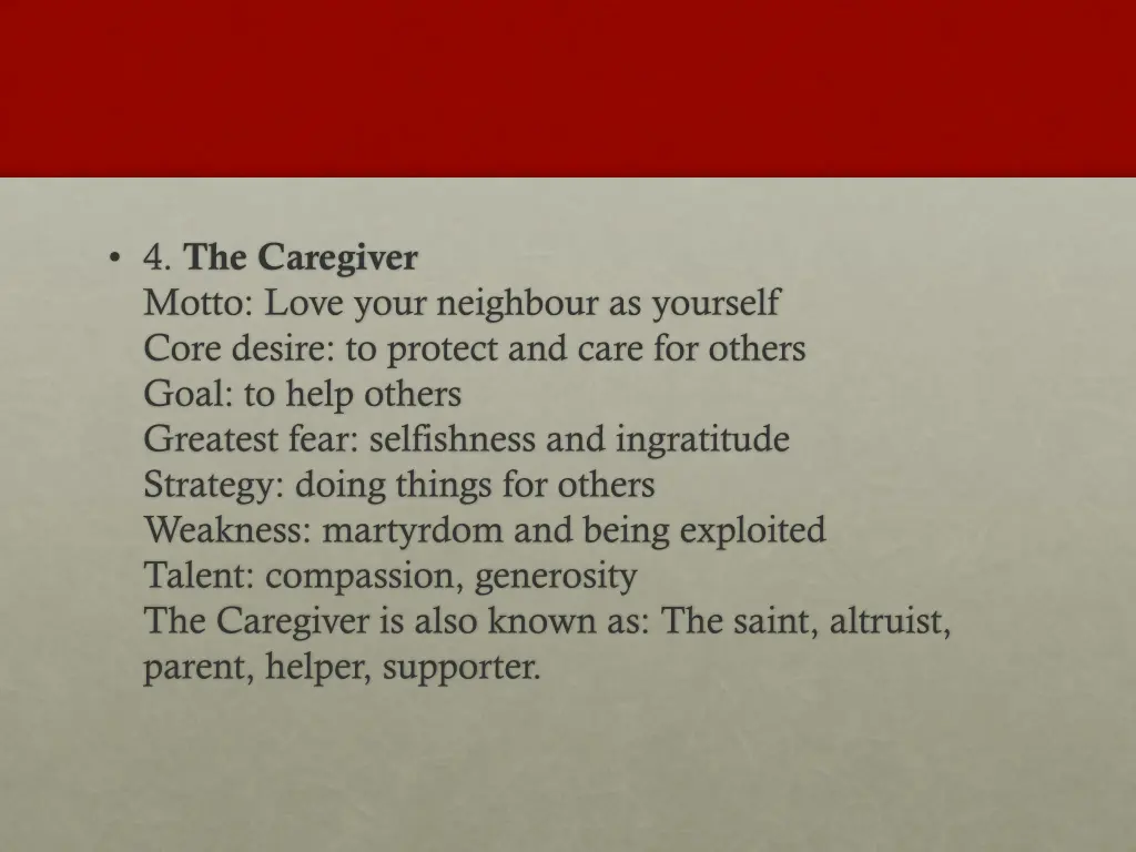 4 the caregiver motto love your neighbour