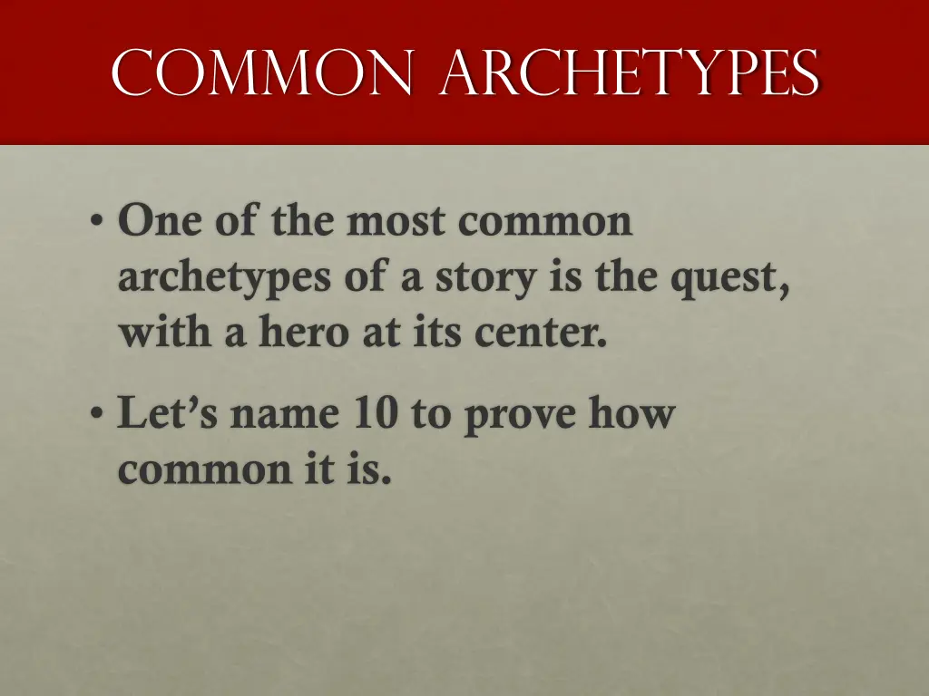 common archetypes