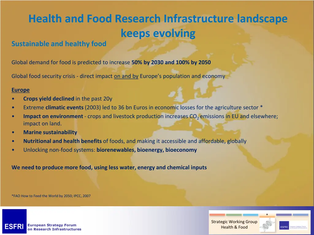 health and food research infrastructure landscape 1