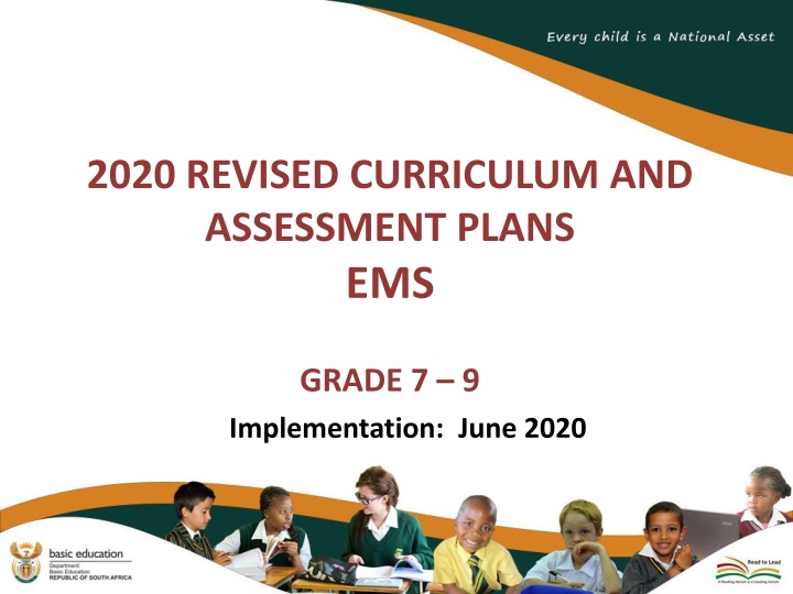 2020 revised curriculum and assessment plans ems